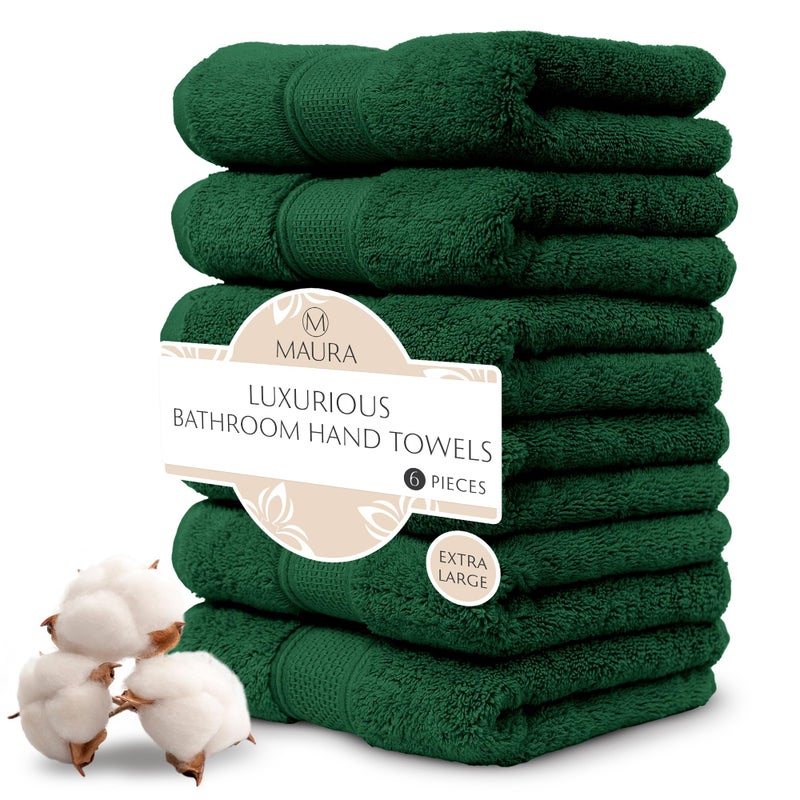 MAURA 6-Pack Premium Turkish Washcloth Set - Ultimate Luxury with Soft, Thick, Super Absorbent, and Oversized Cotton Face Towels - Ideal for a Hotel & Spa Quality Experience in Classic Space Gray - Image 1